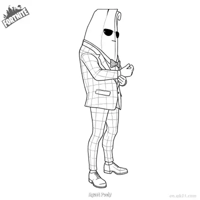 特工皮利 03简笔画 素描 涂鸦 - 免费可打印堡垒之夜 下载PDF – 免费可打印简笔画涂色画